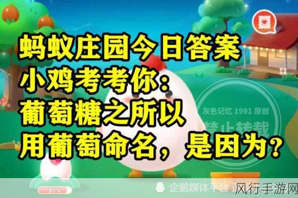 探究葡萄糖命名背后的奥秘，蚂蚁庄园 11 月 3 日答案解析