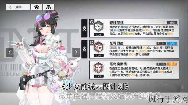 少女前线,云图计划角色培养指南——强度排行榜深度解析