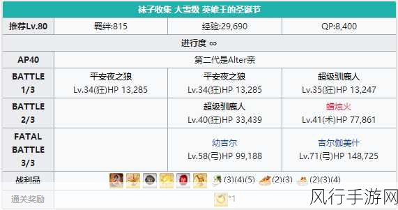 FGO王特性敌人高效刷新地点揭秘