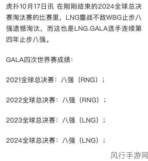 电竞之星，Gala 的辉煌征程