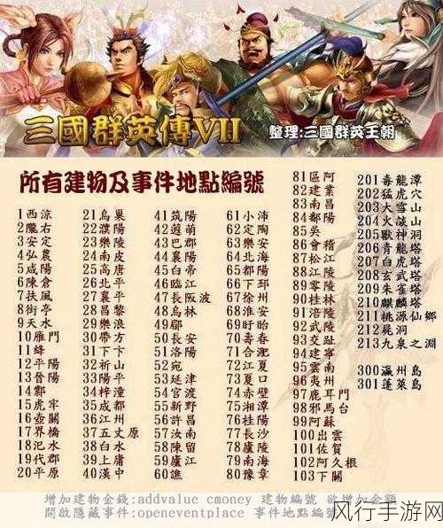 三国群英传 8 秘籍武将编号的神秘世界