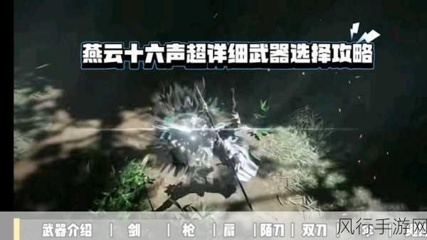 燕云十六声武器选择全攻略，解锁战斗新境界