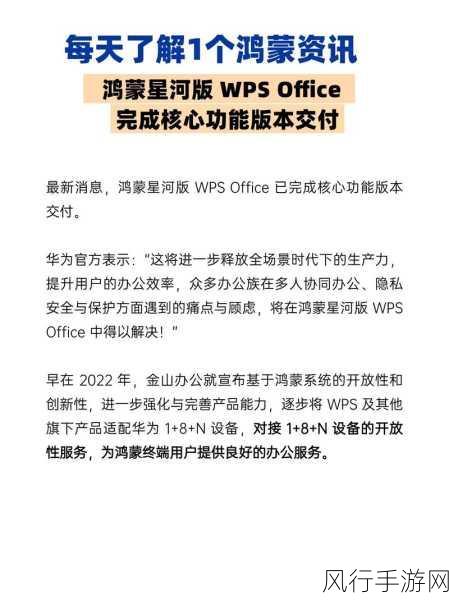 WPS鸿蒙原生应用震撼发布，手游公司迎来AI协同办公新纪元