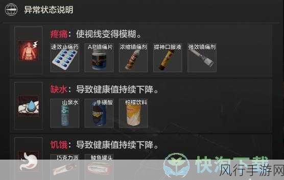 暗区突围药品种类及作用深度剖析，治疗与增益物品的市场价值