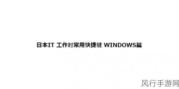 日本windows日语-探索日本Windows系统的日语特色与应用🌸💻