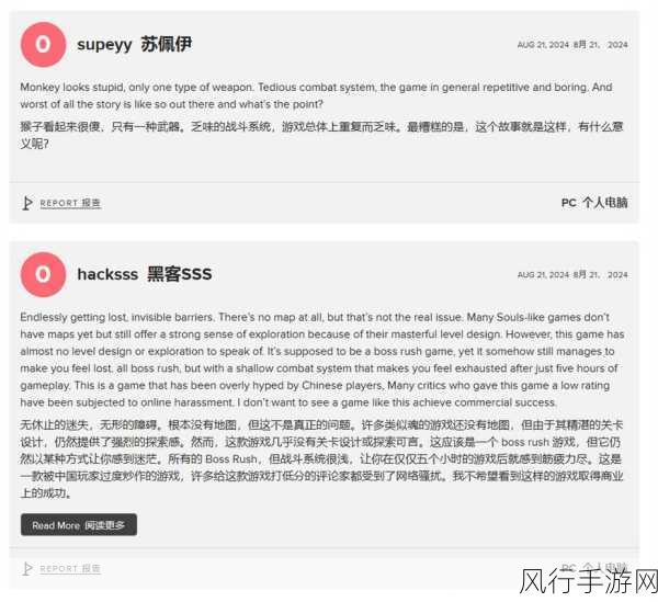 黑神话,悟空M站评分波动引关注,玩家反馈成焦点
