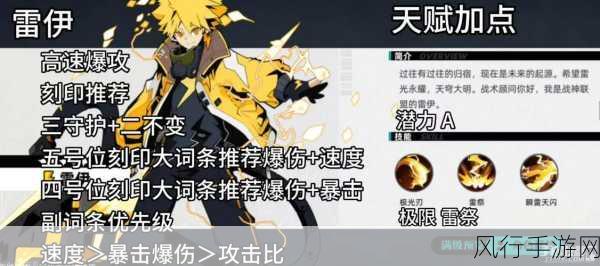 赛尔计划,雷伊刻印的最佳选择指南