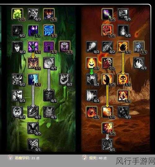 魔兽世界怀旧服,术士练级天赋加点的深度解析与攻略