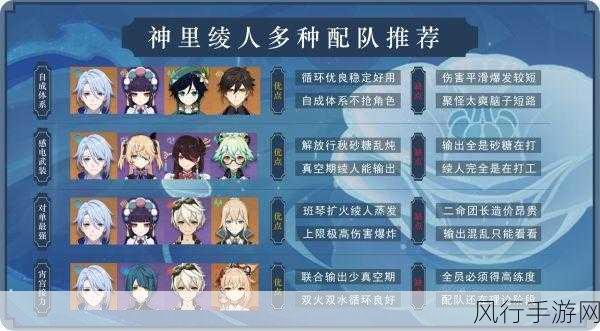 原神神里绫人阵容搭配策略,解锁角色适配新境界