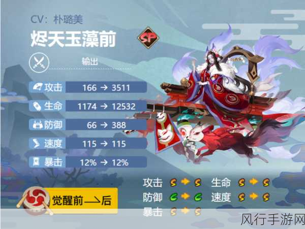 阴阳师式神SP玉藻前,技能属性深度剖析与市场潜力
