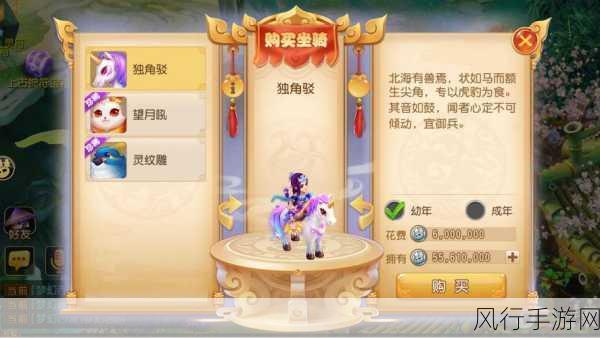 梦幻西游手游坐骑纹饰搭配策略,解锁宠物战力新高度