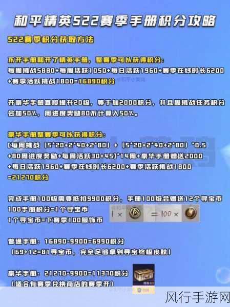 深度解析和平精英 SS8 赛季手册,玩法与积分全攻略