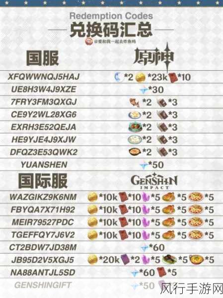 原神2024兑换码-2024年原神最新兑换码分享，轻松获取丰厚奖励！