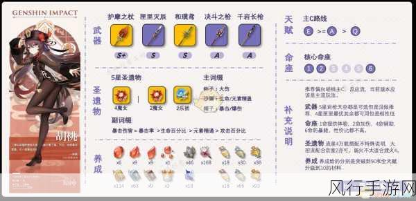 胡桃养成全攻略，原神角色培养深度解析