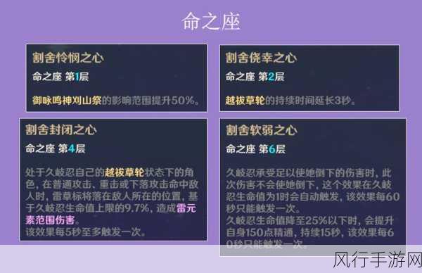 原神久岐忍培养全攻略,解锁雷系奶妈的战斗潜力