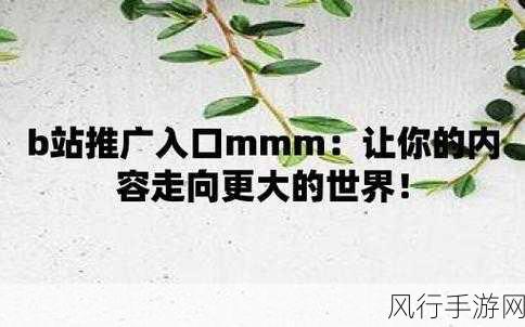 b站推广网mmm-提升你的B站影响力，开启精彩推广之旅！