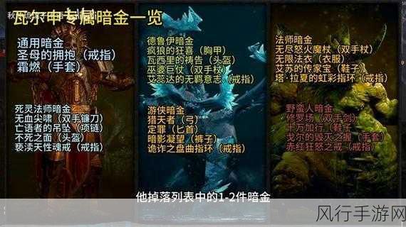 暗黑破坏神4世界3，暗金装备掉落全解析