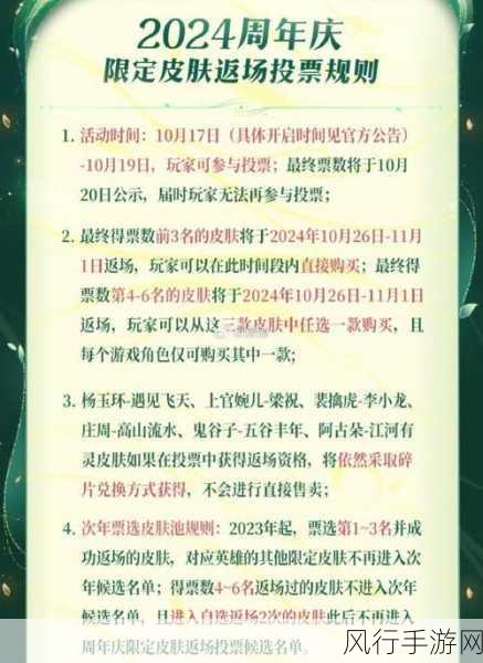 王者荣耀2020返场皮肤投票活动全解析,投票地址与财经数据