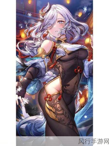 申鹤流口水翻白眼咬铁球图片-申鹤流口水翻白眼咬铁球，展现角色的搞笑与独特魅力