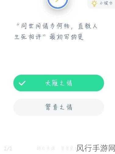 问世间情为何物与蚂蚁庄园的奇妙交织