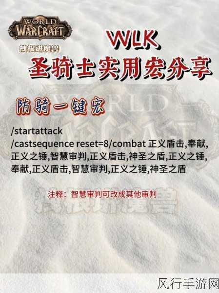 巫妖王之怒惩戒一键宏-深入解析巫妖王之怒惩戒骑的一键宏技巧与应用