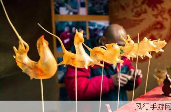 新年街边的甜蜜艺术，吹糖人