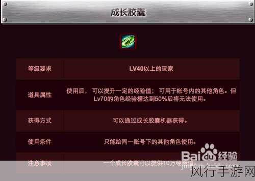 DNF成长胶囊市场深度剖析,最大化收益策略
