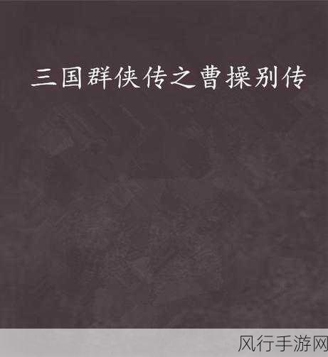 三国群侠传：三国群英传：英雄齐聚，智勇争锋的传奇之旅