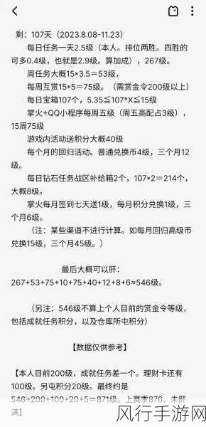 CF手游赏金令理财卡，跨赛季使用的财经解析