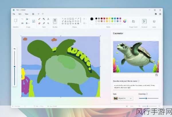 微软画图AI新突破，Cocreator引领手游美术创新潮流