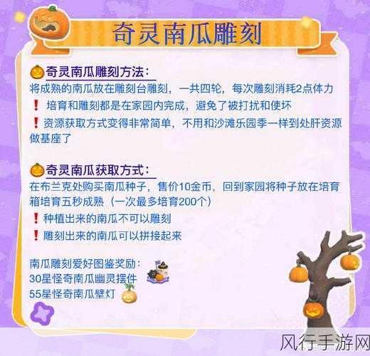 心动小镇奇灵夜季南瓜雕刻任务全攻略，解锁财富与创意的双赢