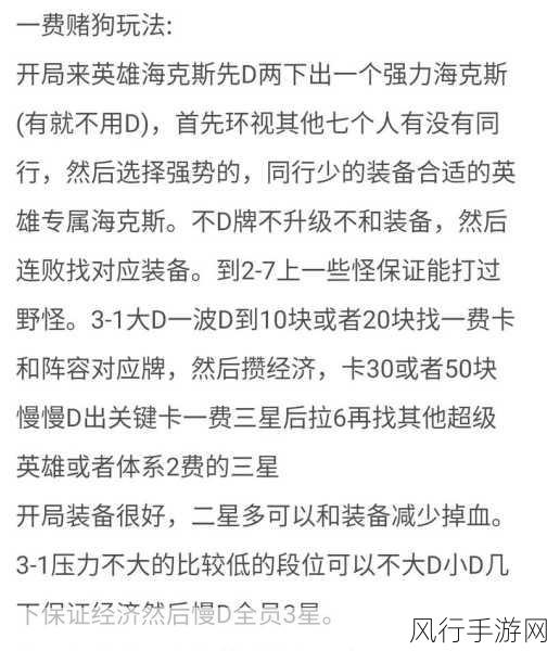 云顶之弈海克斯科技阵容，解锁胜利新篇章的攻略秘籍