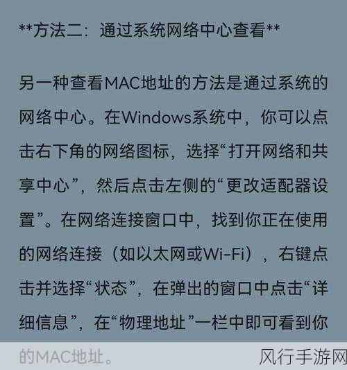 轻松掌握，Win11 中查看 MAC 地址的妙法