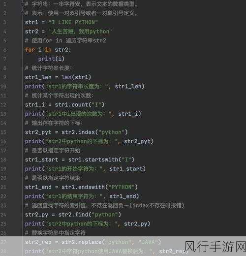 Python 命令行中字符串处理的奇妙之旅